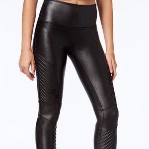 SPANX Women's Faux-Leather Moto Leggings
